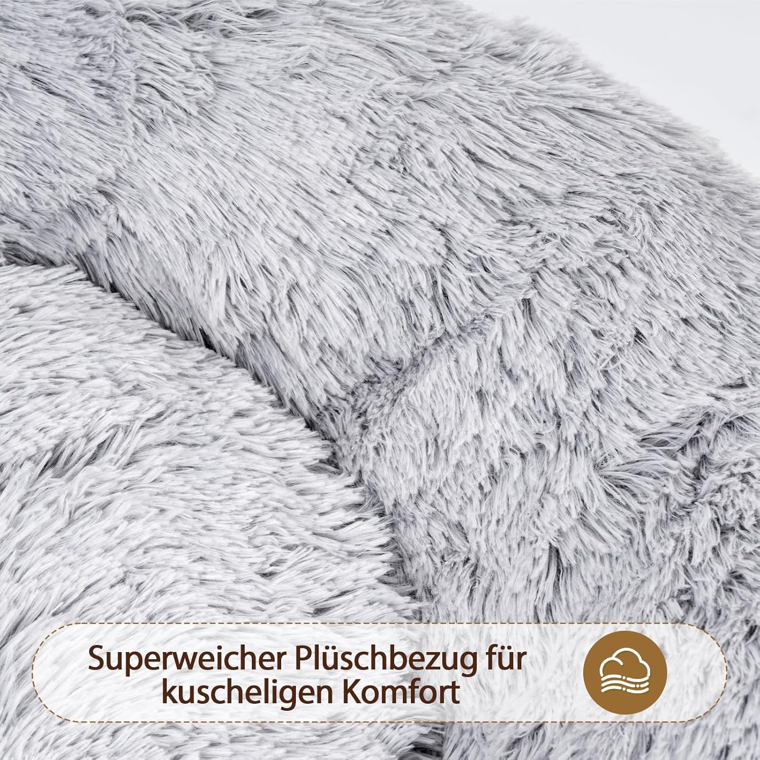 Wolke 7 Hundebett Original – waschbares Hundekissen, Hundekorb, Flauschiges Hundebett für große, mittelgroße & kleine Hunde