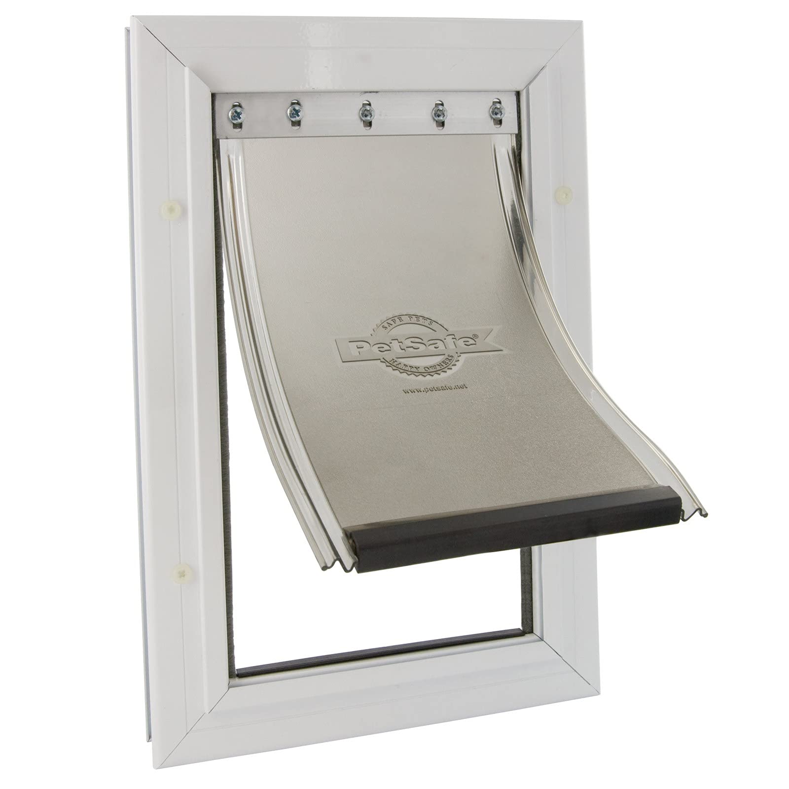 PetSafe Staywell Aluminium Hundeklappe, Langlebiger Aluminium-Rahmen, Magnetverschluss, Für Hunde bis 45 kg, Größe L