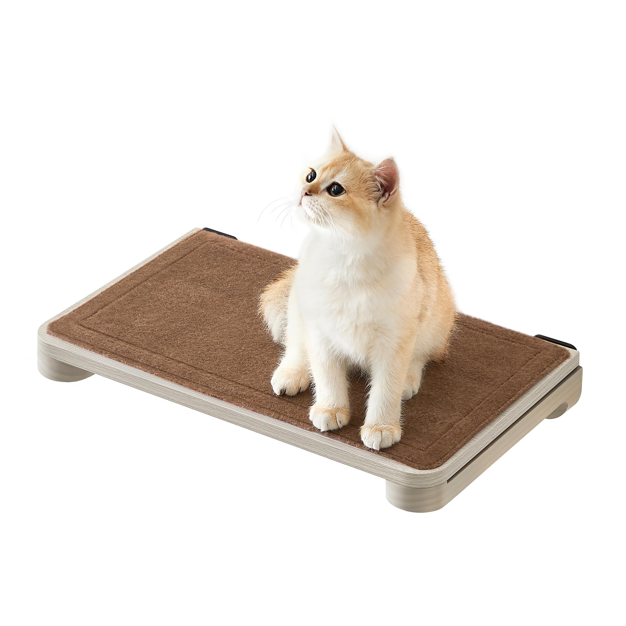 Feandrea Clickat Kollektion – Nr. 007 Katzenbrett, extrem schnelle Montage, unbegrenzt erweiterbar, Module und Filzpad austauschbar, Kletterwand Katzen, Katzenmöbel zur Wandmontage